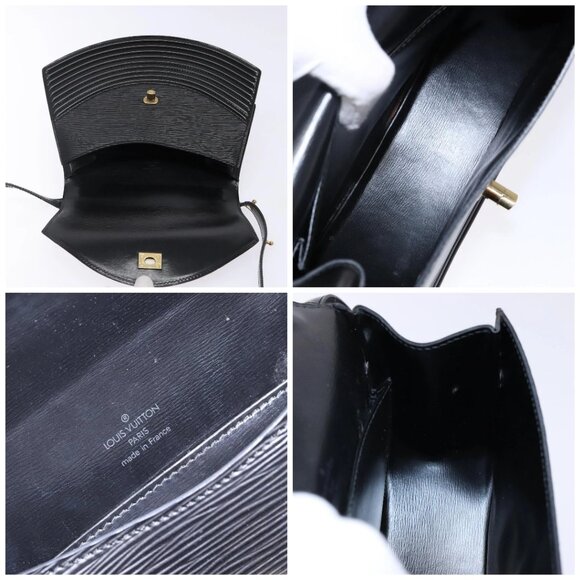 LOUIS VUITTON Epi Tilsitt Shoulder Bag Black M52482 LV Auth BA5230 - Picture 15 of 16